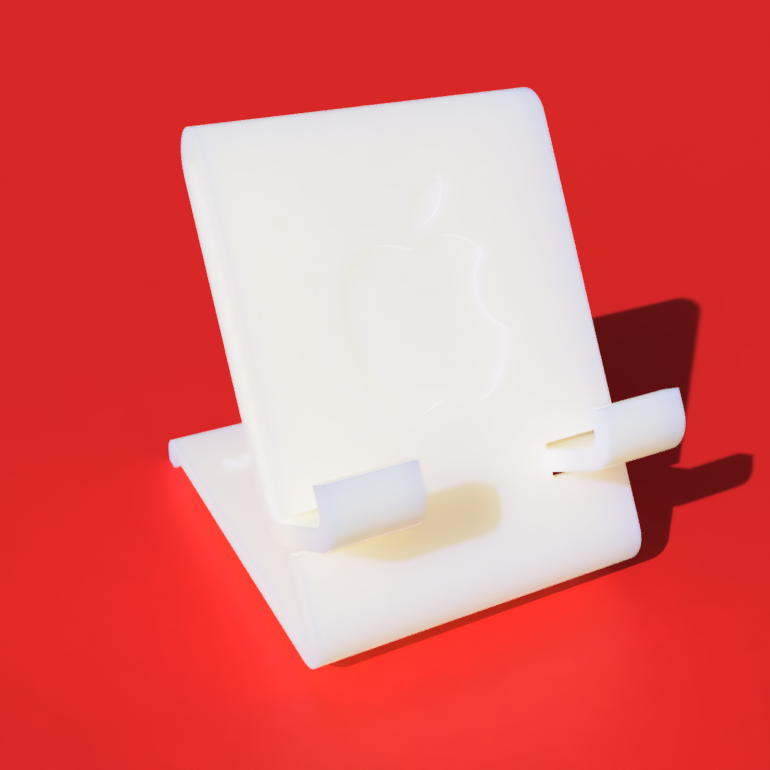 Phone Stand With Apple Icon 01