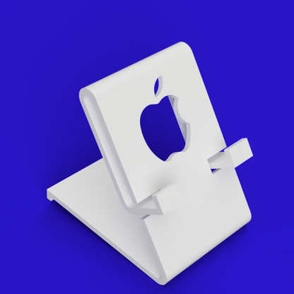 Microphone Stand With Apple Icon 02
